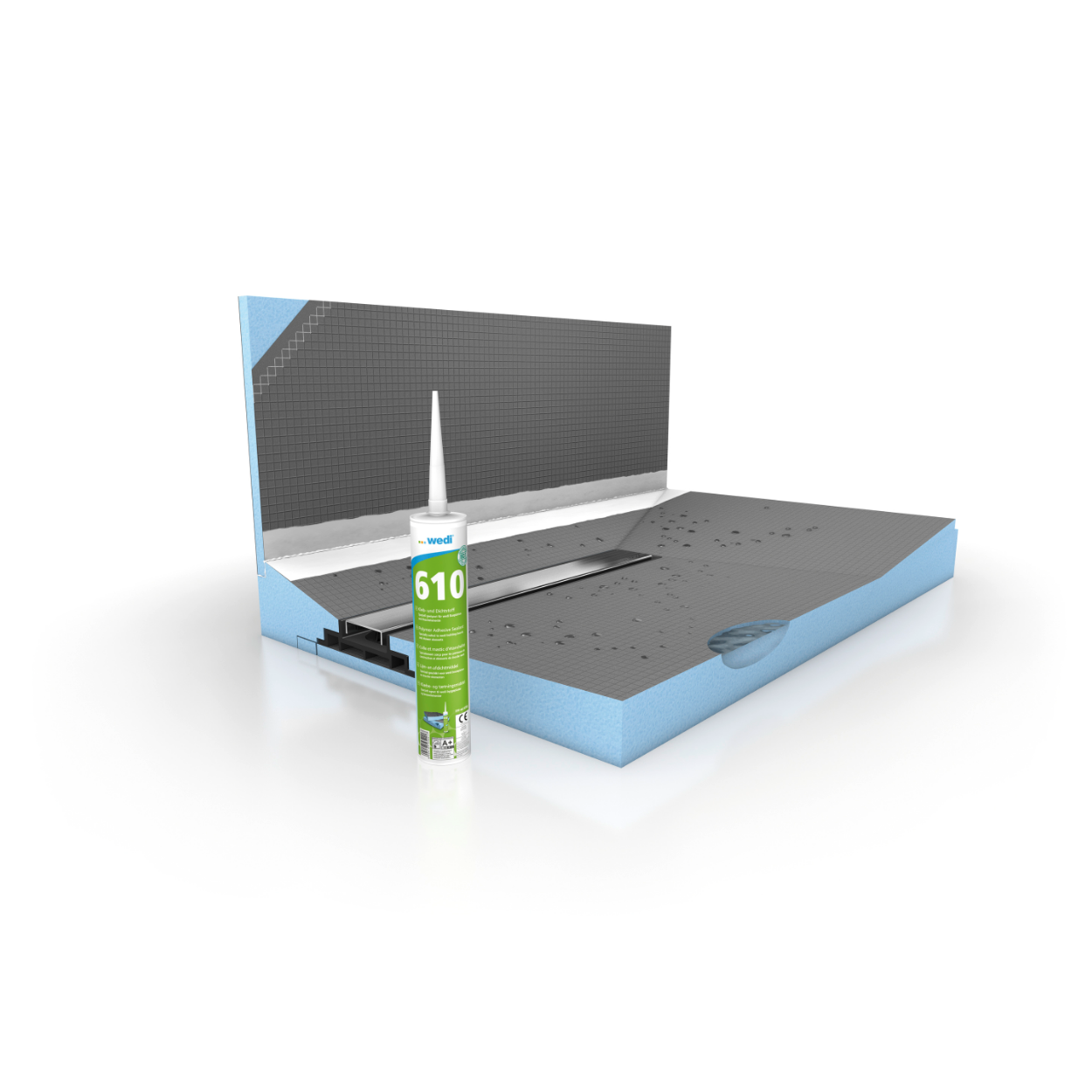 Wedi 610 Lijm en afdichtmiddel
